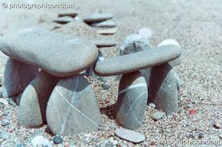 A peddle Stone Henge on the beach at Agios Pavlos. Greece. © 2002 Photographicon