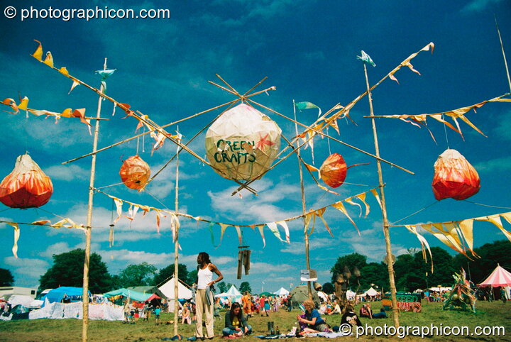 Green Crafts area at Big Green Gathering 2003. Cheddar, Great Britain. © 2003 Photographicon