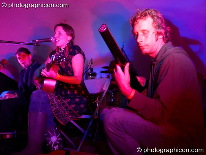 Martha Tilston &amp; The Woods on the Small World Stage at Big Green Gathering 2005. Burrington, Cheddar, Great Britain. © 2005 Photographicon