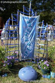 The Chakra Garden shrines at Big Green Gathering 2005. Burrington, Cheddar, Great Britain. © 2005 Photographicon