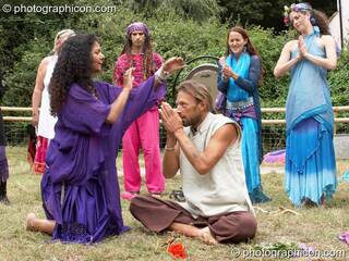 Ceremonial dance of the 7 Aspects of Magdalene at the Feast of the Magdalene. Glastonbury, Great Britain. © 2005 Photographicon