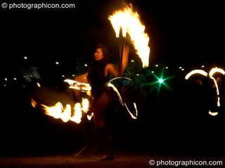 The Fire Show and burning of the pyramid at Glade Festival 2011. King's Lynn, Great Britain. © 2011 Photographicon