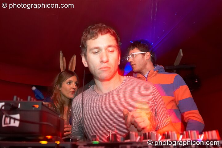 A DJ in the secret space Down The Rabbit Hole at Glade Festival 2011. King's Lynn, Great Britain. © 2011 Photographicon