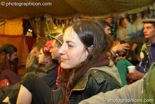 Yael chills in the inSpiral tent at Glade Festival 2011. King's Lynn, Great Britain. © 2011 Photographicon