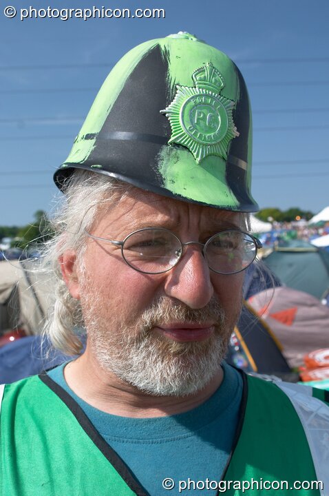 Des Kay, founder of the Green Police at Glastonbury Festival 2005. Pilton, Great Britain. © 2005 Photographicon