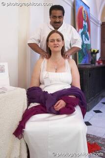 Bernadette Vallely has a massage at the London Festival of Tantra 2008. Great Britain. © 2008 Photographicon