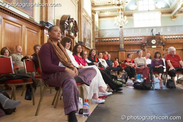 The audience listen to the discussion panel at the London Festival of Tantra 2008. Great Britain. © 2008 Photographicon
