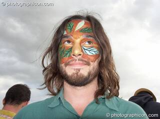 A man with face paint at the Secret Garden Party 2007. Huntingdon, Great Britain. © 2007 Photographicon