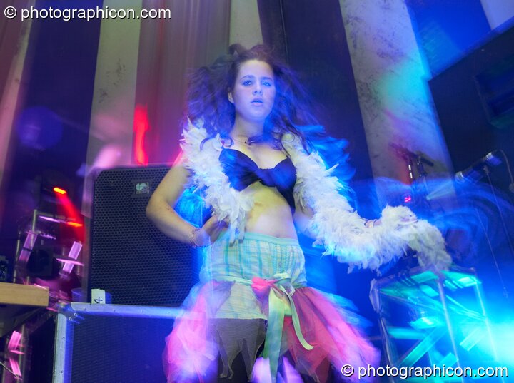 A woman dances to Hexstatic on the Remix Stage at the Secret Garden Party 2007. Huntingdon, Great Britain. © 2007 Photographicon