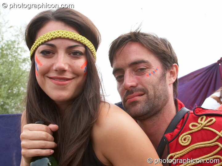A couple in wonky costume at the Secret Garden Party 2010. Huntingdon, Great Britain. © 2010 Photographicon