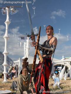 The celtic swordsman of the spiral at Sunrise Celebration 2006. Yeovil, Great Britain. © 2006 Photographicon