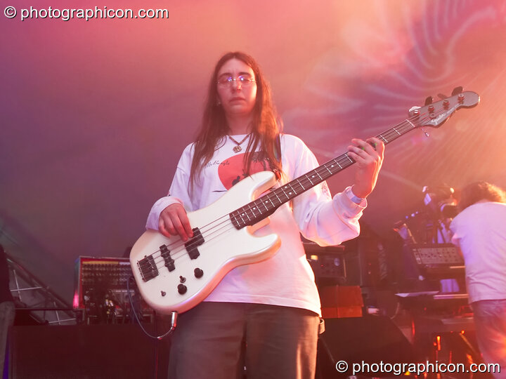 Brandi Wynne of Ozric Tentacles performs on the Sunrise Stage at Sunrise Celebration 2007. Yeovil, Great Britain. © 2007 Photographicon