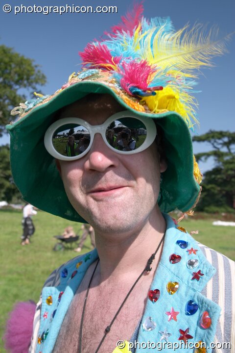 Man in a silly outfit at the Turaya Gathering 2004. Wimborne, Great Britain. © 2004 Photographicon