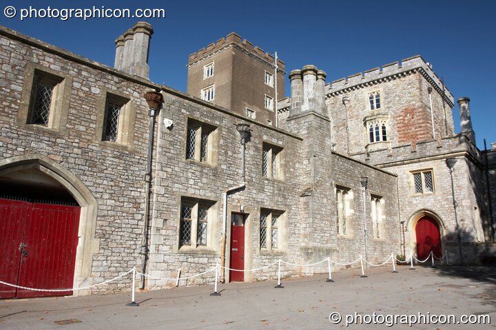 The exterior south side of Powderham Castle. Kenton, Exeter, Great Britain. © 2007 Photographicon