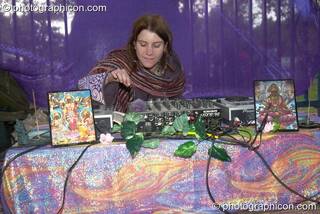 Gandolfi DJing in the Peace Temple at Kingston Green Fair 2005. Kingston Upon Thames, Great Britain. © 2005 Photographicon