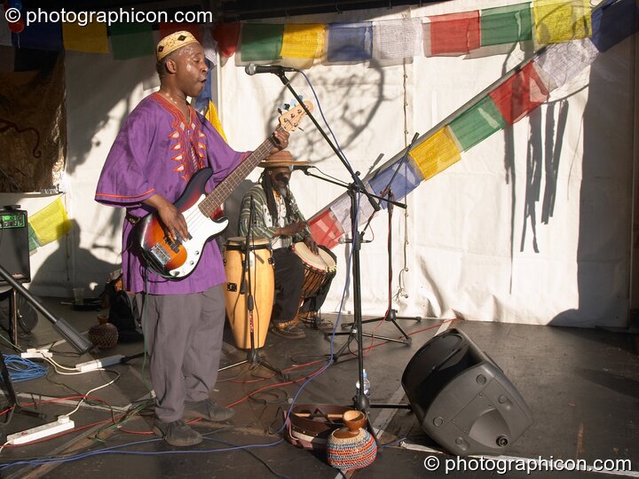 Gregg Kofi Brown's KGB playing on the World Music Stage at Kingston Green Fair 2005. Kingston Upon Thames, Great Britain. © 2005 Photographicon