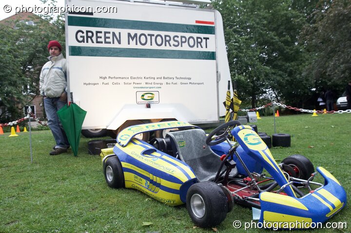 Green Motorsports' electric racing cart at Kingston Green Fair 2007. Kingston upon Thames, Great Britain. © 2007 Photographicon