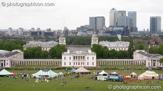 Marquees in front of the Queen's House in Greenwich Park at the London Green Lifestyle Show 2005. Great Britain. © 2005 Photographicon