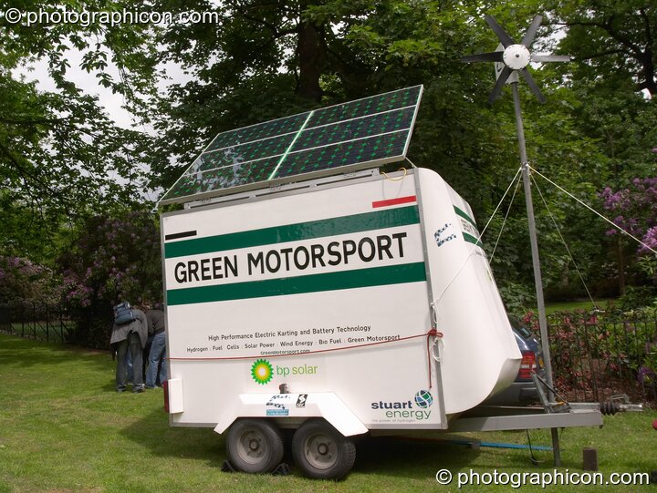 Green Motorsport's solar power system at the London Green Lifestyle Show 2005. Great Britain. © 2005 Photographicon