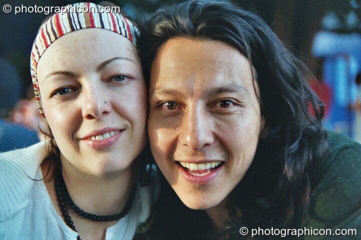 Ingrid and Nick at Kingston Green Fair 2002. Kingston upon Thames, Great Britain. © 2002 Photographicon