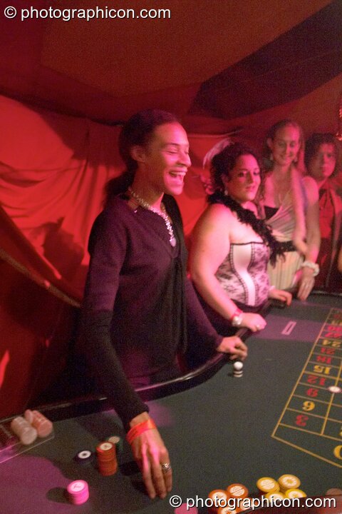 Weird scenes inside the casino at the Lost Vagueness Summer Party 2004. Lewes, Great Britain. © 2004 Photographicon