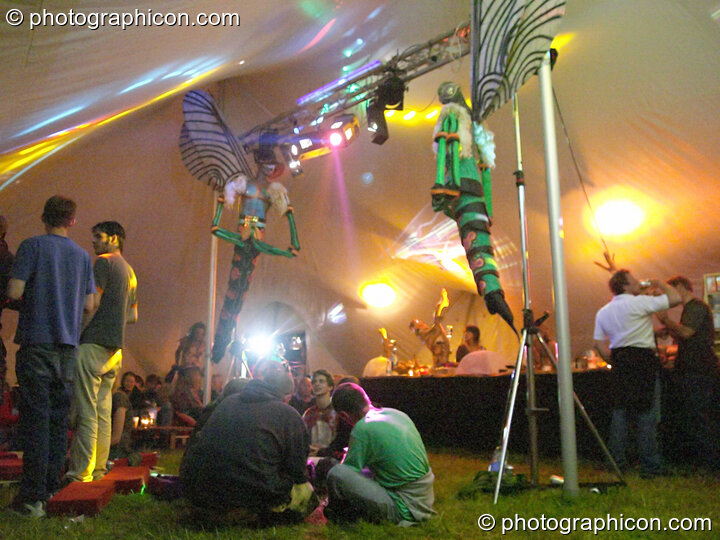 The Dragonfly decor insdie the chillout tent at Wing Makers Solstice 2005. Launceston, Great Britain. © 2005 Photographicon
