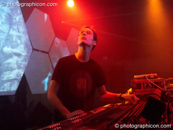 Prometheus (Benji Vaughan) in the main room at the Twisted Records Label Party. London, Great Britain. © 2006 Photographicon