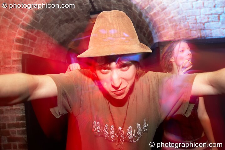 Xavier dancing at Echo System. London, Great Britain. © 2006 Photographicon