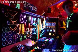 UV jewellery stall at Echo System. London, Great Britain. © 2006 Photographicon
