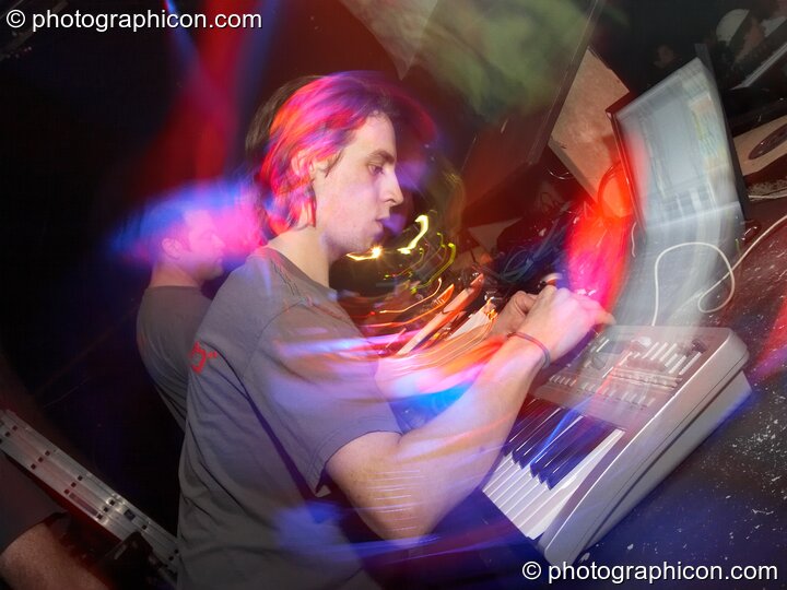 Matt Allaby playing in the Digital Disco space at Echo System. London, Great Britain. © 2006 Photographicon