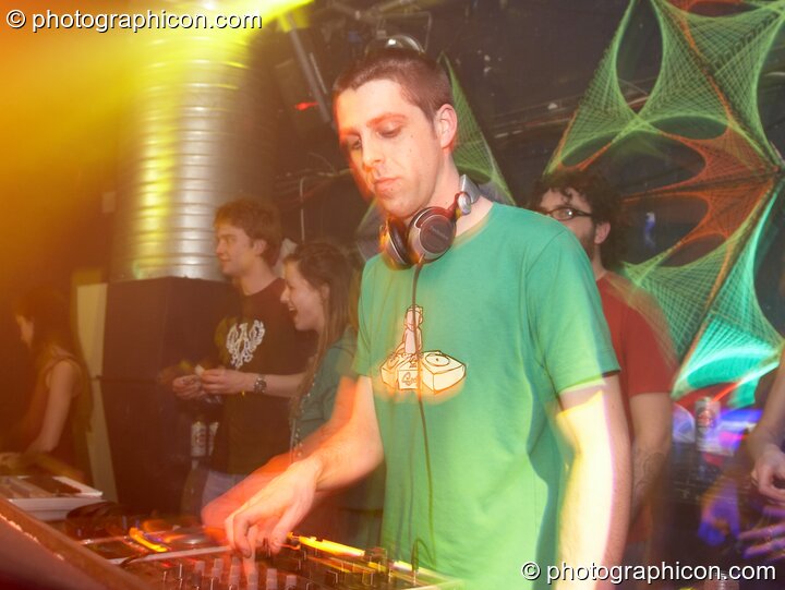 DiscoStu playing in the Digital Disco space at Echo System. London, Great Britain. © 2006 Photographicon