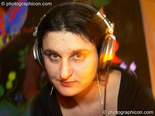 Tamara DJing in the Funky Beats Chillout at Chrysalid. London, Great Britain. © 2006 Photographicon