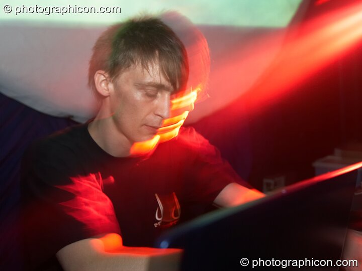 Braincell playing live in the Psychedelic Rollercoaster Room at Chrysalid. London, Great Britain. © 2006 Photographicon