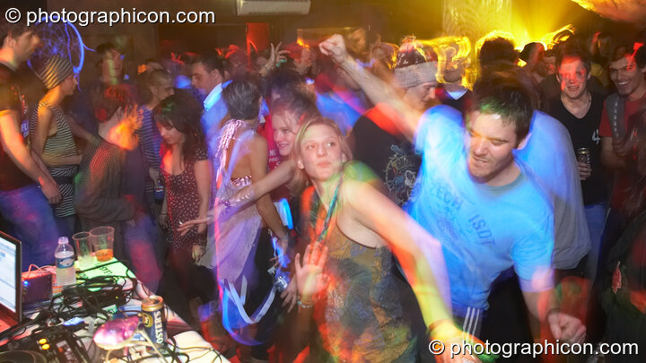 Dancers in the Echo System room at the Liquid Records party. London, Great Britain. © 2007 Photographicon