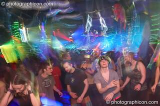 Dancers in the main room at the Liquid Records party. London, Great Britain. © 2007 Photographicon