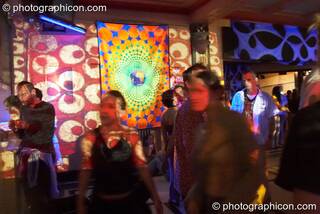 Dancers and decor in the Other Room at the Twisted Records concert. London, Great Britain. © 2007 Photographicon