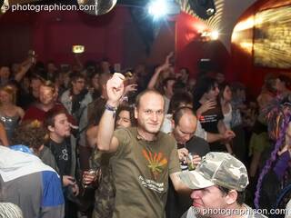 A man dances in the Main Room at Future Music Vol. 1. London, Great Britain. © 2007 Photographicon