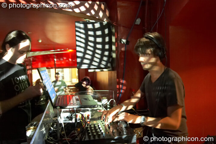Josko (aka Giorgio Gatti, Microbiotic Records) DJs in the Minimal Room at Future Music. London, Great Britain. © 2008 Photographicon