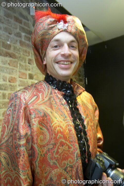 Dick Trevor in costume at Shpongle Live in Concert. London, Great Britain. © 2008 Photographicon
