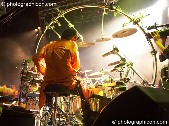 Andy Gangadeen performs on drums with Shpongle at Shpongle Live in Concert. London, Great Britain. © 2008 Photographicon