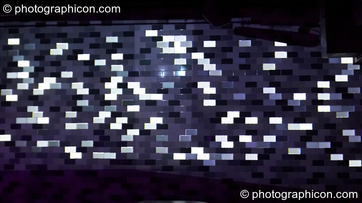 Close-ups of The Pixel Addicts random brick illuminator in Room 2 at Fabric's Matter nightclub. London, Great Britain. © 2008 Photographicon