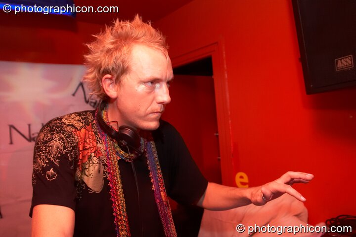 Ben Zaven Crane DJs in the Naked room at Electric Circus / Circus2Gaza. London, Great Britain. © 2009 Photographicon