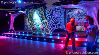 The Psytrance room decordated by Global Village at the Haiti Appeal Party 09/04/2010. London, Great Britain. © 2010 Photographicon