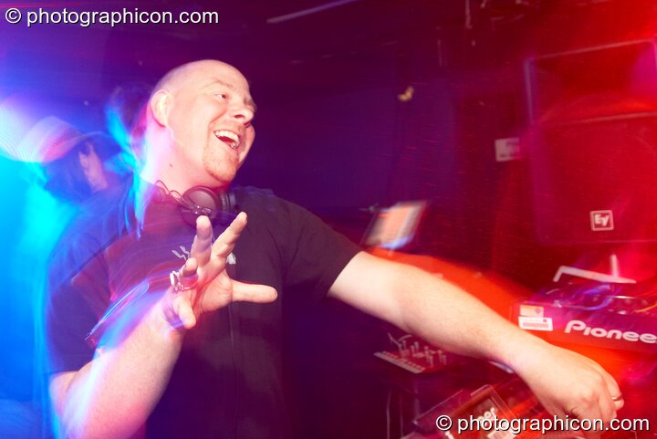 Laughing Buddha (Nano Records) perfoms in the Psytrance room at the Haiti Appeal Party 09/04/2010. London, Great Britain. © 2010 Photographicon