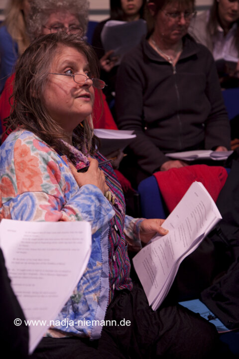 A community-cast workshop in preparation for The Southwark Mysteries 2010. London, Great Britain. © 2010 Photographicon