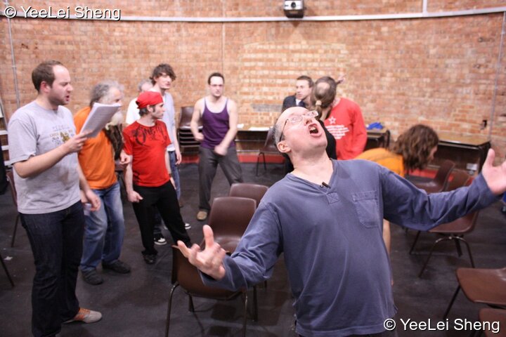 A community-cast workshop in preparation for The Southwark Mysteries 2010. London, Great Britain. © 2010 Photographicon