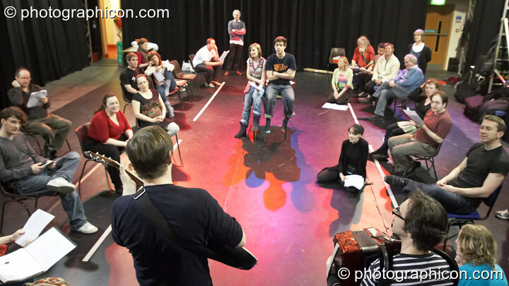 A community-cast workshop in preparation for The Southwark Mysteries 2010. London, Great Britain. © 2010 Photographicon
