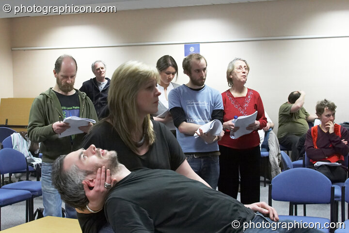 A community-cast workshop in preparation for The Southwark Mysteries 2010. London, Great Britain. © 2010 Photographicon