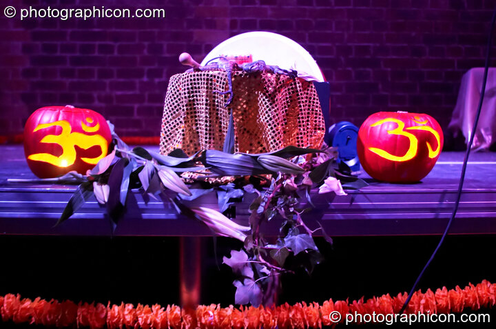 The performance stage at The Halloween of the Cross Bones XIII. London, Great Britain. © 2010 Photographicon
