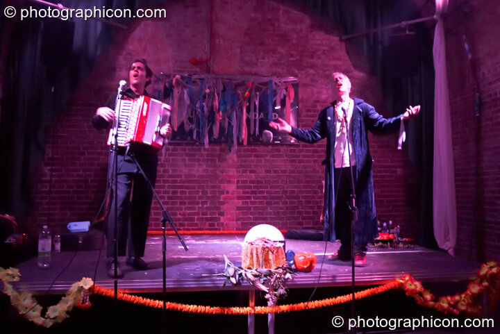 Tom Baker and John Constable perform at The Halloween of the Cross Bones XIII. London, Great Britain. © 2010 Photographicon